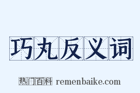 巧丸反义词是什么意思的图片